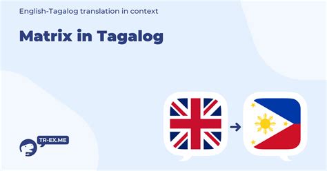 matrix meaning in tagalog